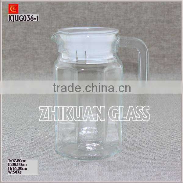 Glass Juice Jug with Lid Glass Pitcher water Jug