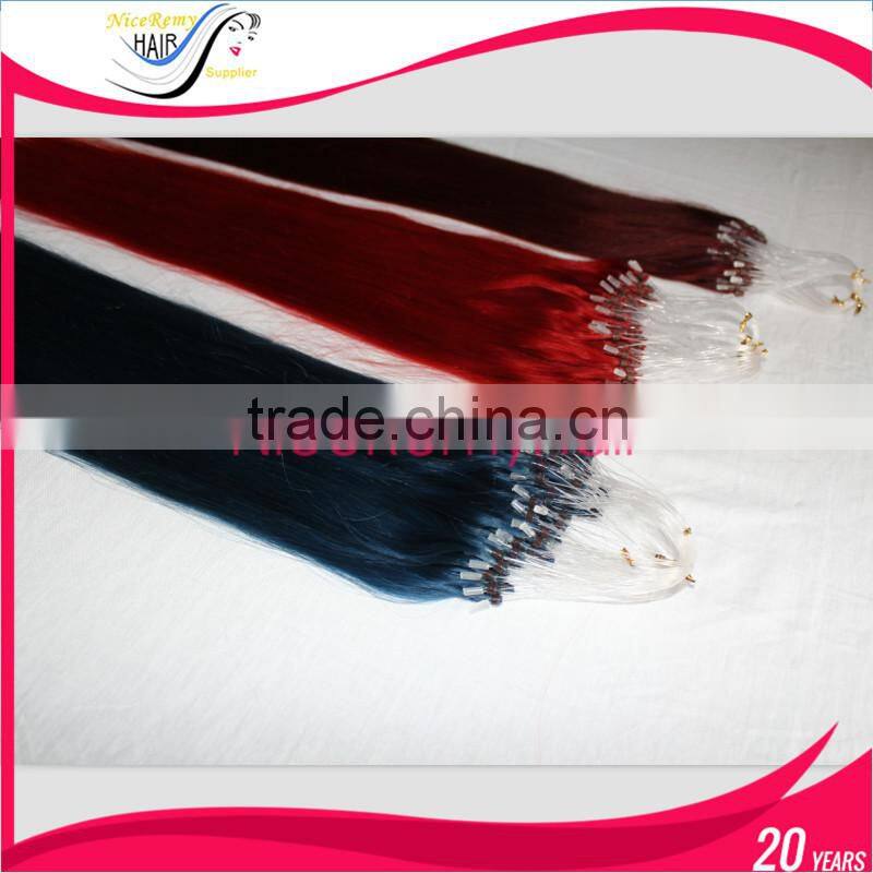 cheap price white color remy brazilian micro links hair extensions