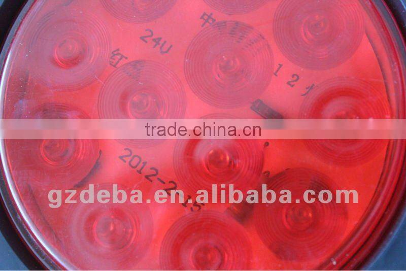 12/24V led 4" tow truck lights, round stop turn tail lamp