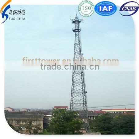Triangular radio communication steel tower