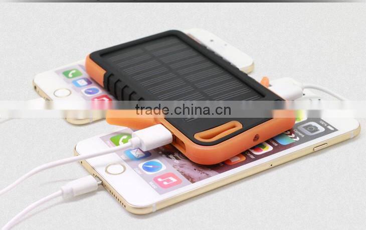 4000mah outdoor wholesale high capacity 143x75x15mm portbale solar power bank charger