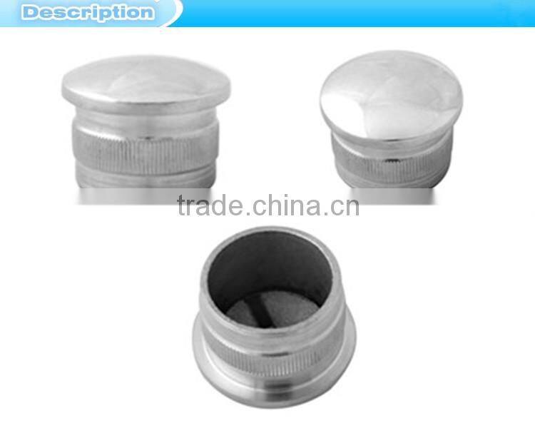 stainless steel bannister pipe end caps aluminum end cap
