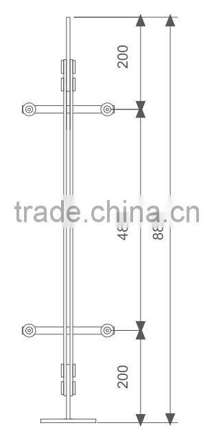 balcony steel stair hand railing