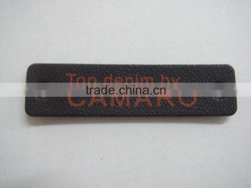 good quality customer design leather patch for clothing