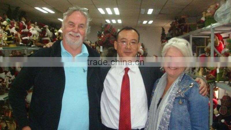 XM-A6131 Outdoor 55 inch giant christmas inflatable santa train ornament with gifts and lighted tree