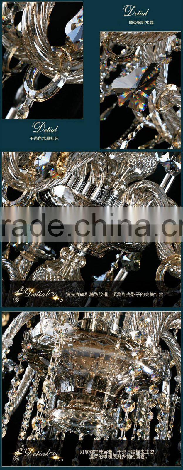 Modern Pendant Light Cognac LED Crystal Chandelier Glass Chandeliers Hanging Lamp Lighting CZ3010/10