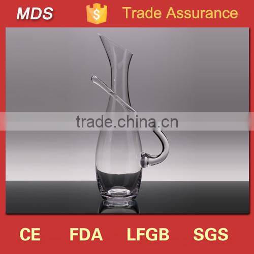 Drinking glass blowing crystal bohemian wine glass with blue stem