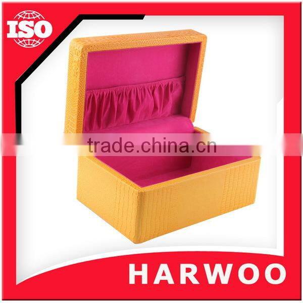 Luxury leather cosmetic case with velvet pocket