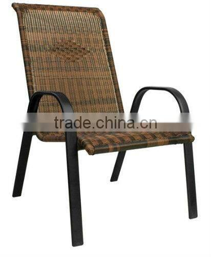 cast aluminum wicker chair dining room set with 5cm seat cushion