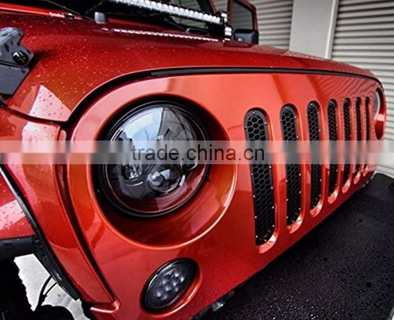 H4 40W 7Inch Round LED Headlight Hi-Lo Beam FIt 2007-2015 For J-eep For Wrangler JK TJ LJ Pure White DC12V-30V Waterproof