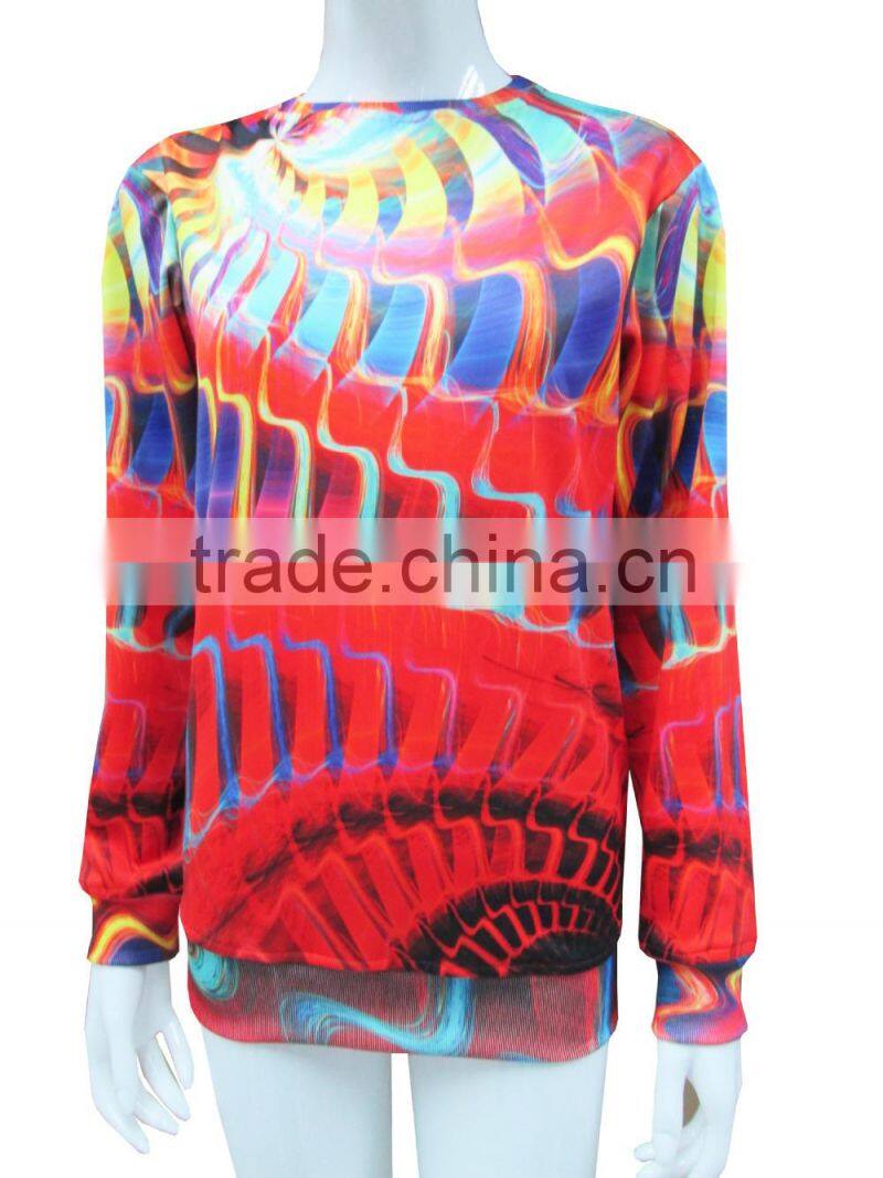 2014 latest fashion printing sweatshirt for women