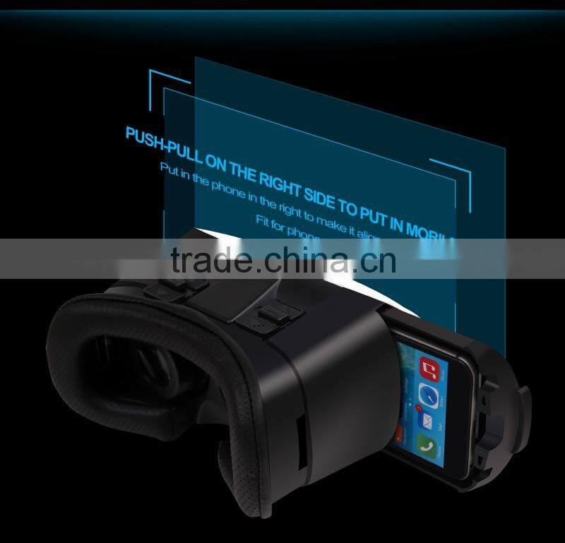 Vr box version 3D, virtual reality vr box 3d glasses, ABS vr headset vr box 2.0 for mobile phone