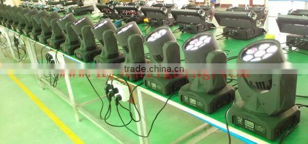 led bee eye moving head 7x10w RGBW new hobbit light