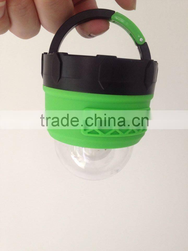 1W +10LED Magnetic small Camping lantern and Hook led flashlight Plastic hanging lantern mini plastic lantern