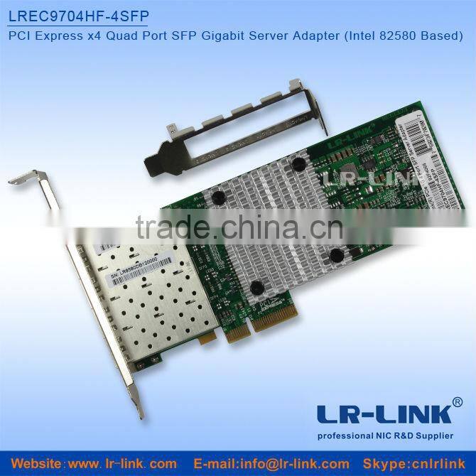 LR-LINK LREC9704HF-4SFP Intel 82580 PCI Expressx4 Gigabit SFP Quad port SFPnetwork card
