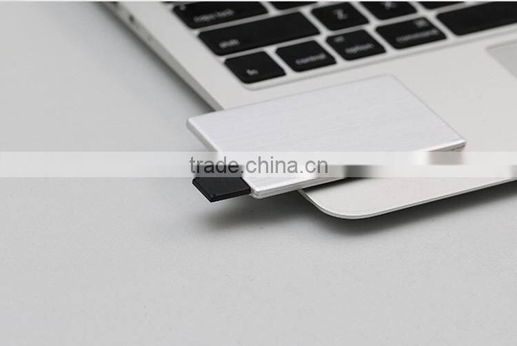 Promotional gift metal credit card usb flash drive