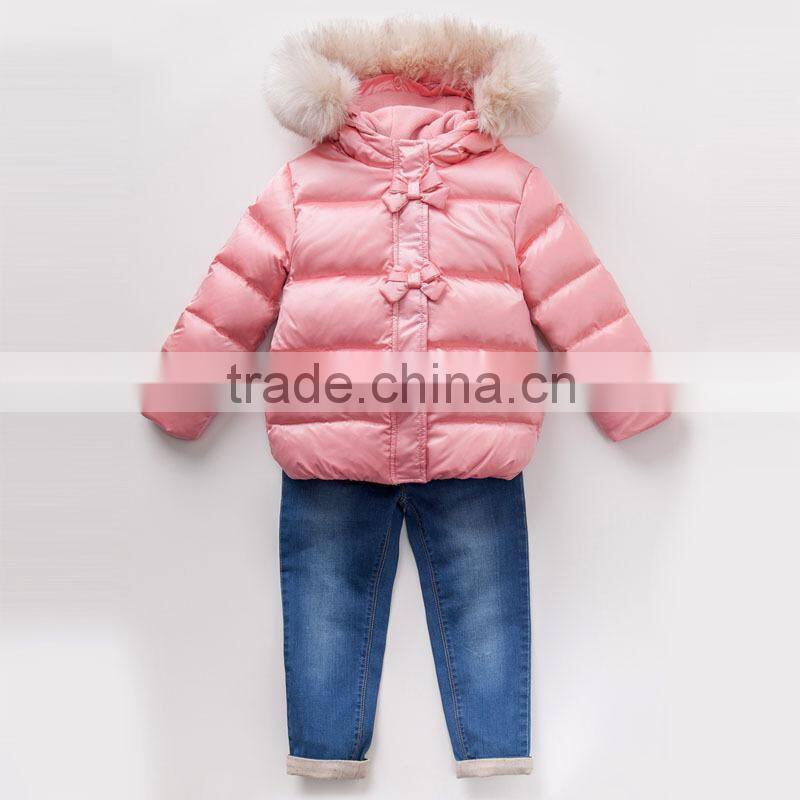 DK0001 dave bella 2015 winter infant coat baby padded jacket girls padded coat girls down coat down jacket