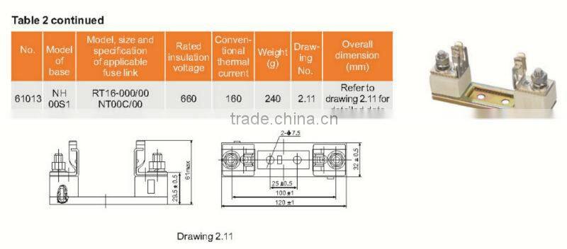 Fuse Holder NH00S1 RT16-000/00