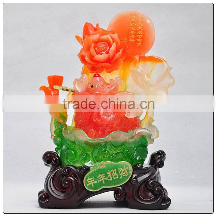 Jade color Money frog feng shui statue ,Large size money frog