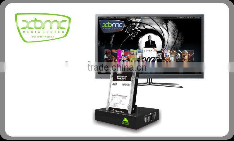 Network android smart tv box , Supports skype webcam chat and VGA output