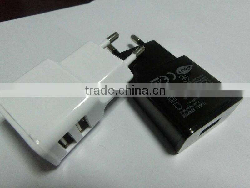 Multifunction 5V AC White EU Wall Charger Plug Adapter For Iphone output 2a