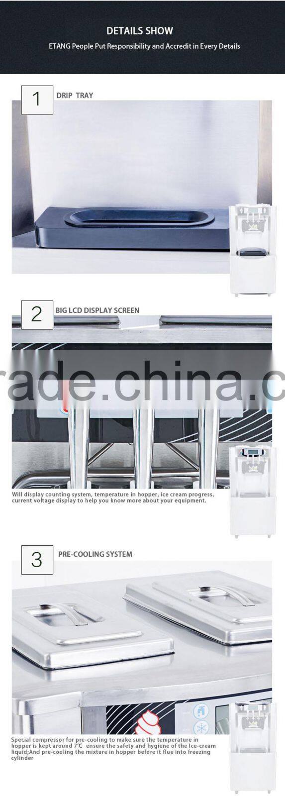 Floor Model Commerial Ice Cream Making Machine With Factory Price