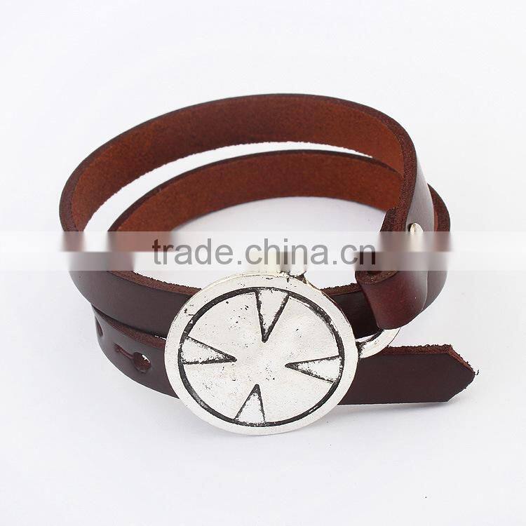2015 Hot sale adjustable wrist leather bracelet