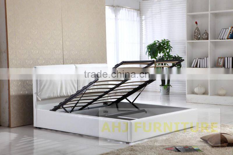Storage bed frame, cheap pu storage beds, faux leather storage beds
