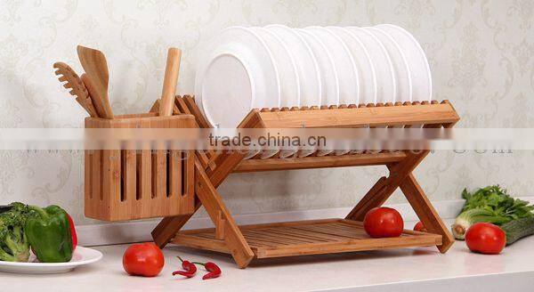 Bamboo table pen display rack