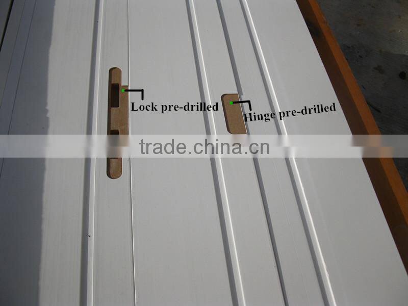 White painted arched interior french door with glass & MDF panel