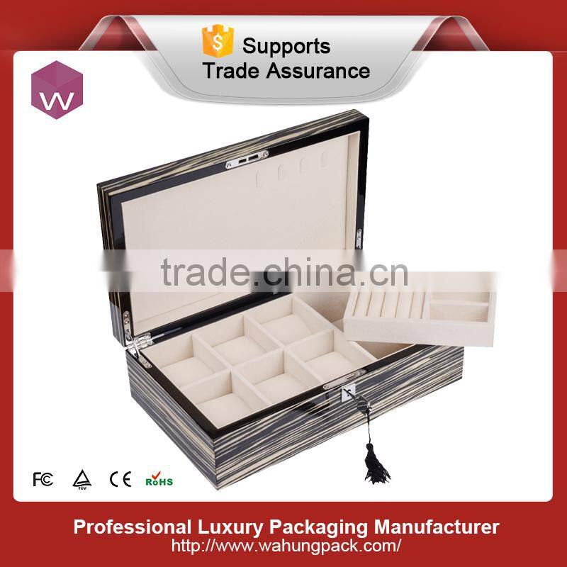 Double - layer 20 slots custom wooden watch storage box