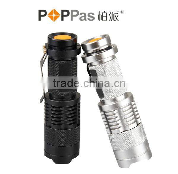 AA or 14500 battery zoom led rechargeable tactical flashlight/2015 new wholesale flasglight