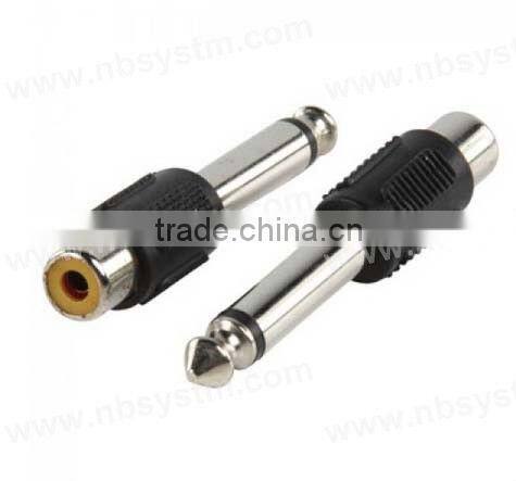 6.5 mono plug to RCA jack adapter