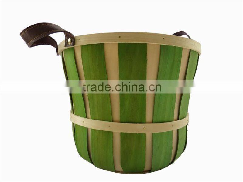 Beautiful decorate green flower basket