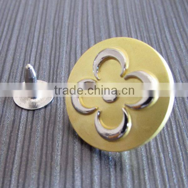 golden metal jeans button