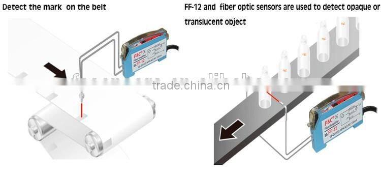 FF-12H high speed NPN 12-24V DC fiber optic amplifier with potentionmeter
