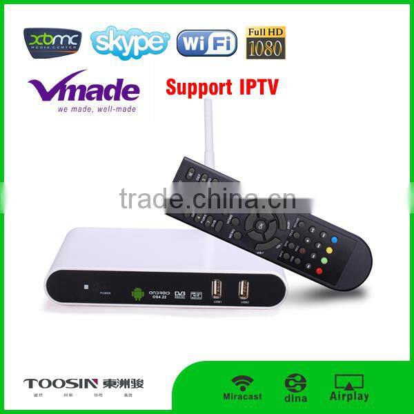 Hybrid rk3188 dvb t2 android tv box