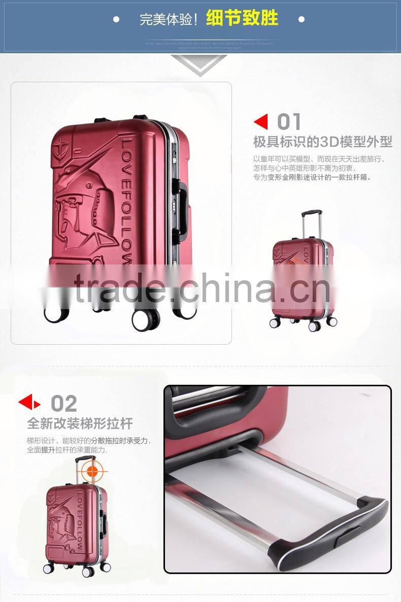 Aluminum frame ABS china custom luggage factory