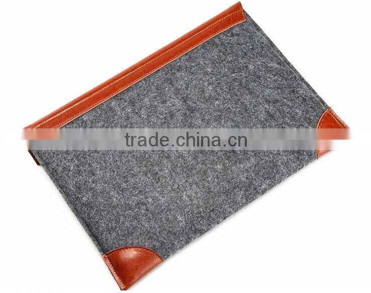 Factory price felt+pu laptop cover case for Macbook Air/Pro