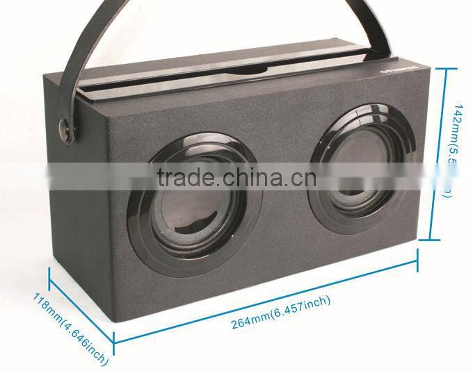 Wireless Bluetooth Boombox 2x5W deep bass Wireless Boombox Wooden speaker