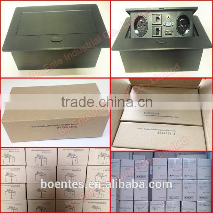 Office Desktop Conceal Socket for Zinc Alloy Tabletop Pop Up Socket with Inter Connector