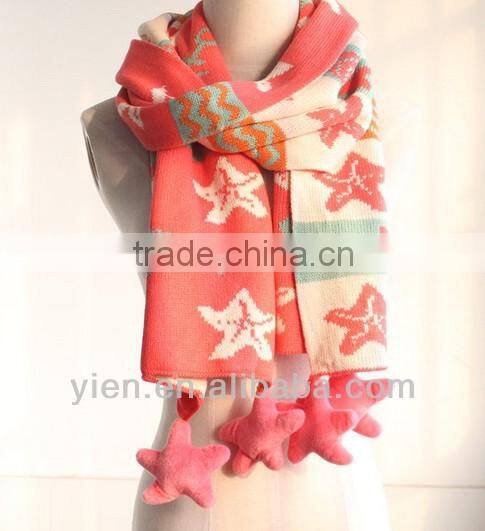2014 Wholesale Winter Hot Fashion Knitted Scarf America Flag Knitted Scarf