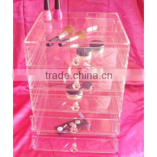 Customize drawers clear acrylic makeup organizer cosmetic organizer box