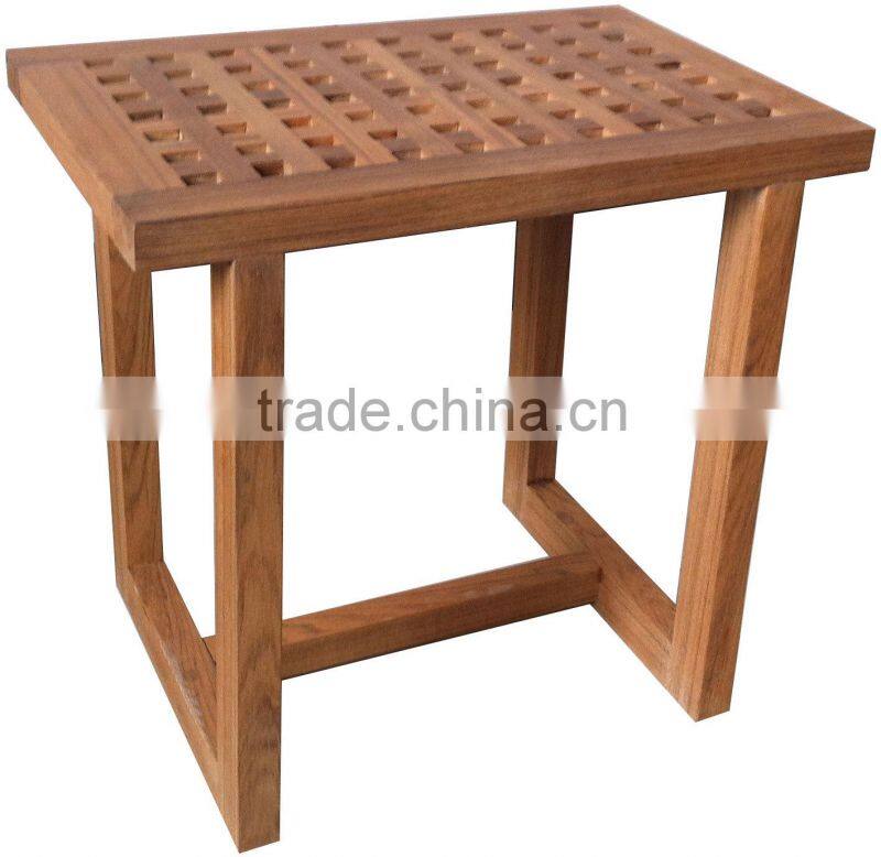 teak wooden comfortable bathroom stool FSC approved