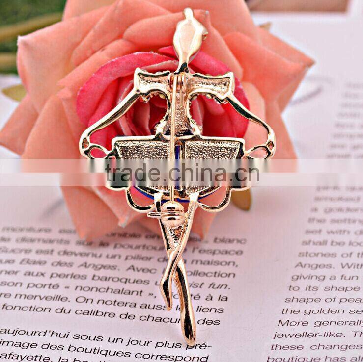 Fashion elegant brooches opal ballet brooch korea for woman wholesale