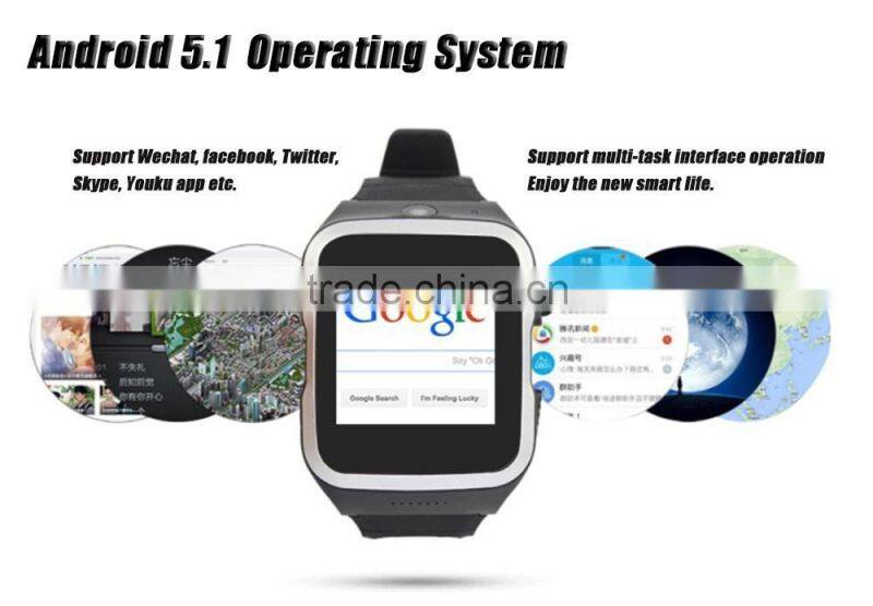 New Arrival Android Smart Watch with GPS with 3G SIM card slot WIFI Bluetooth