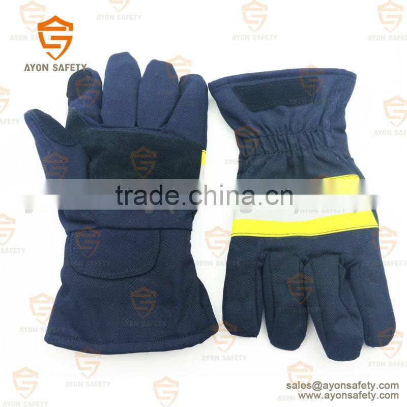 Fireman protective firefighting gloves With elastic cord on the wrist