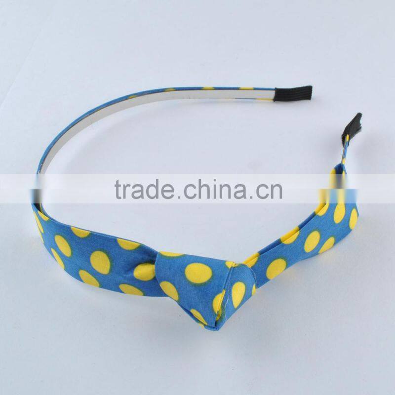 Fabric Big Bow with Colorful Dot Head Band