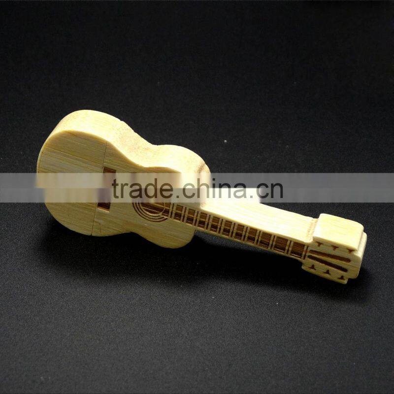 bamboo wooden guitar usb flash drive guitar shaped usb