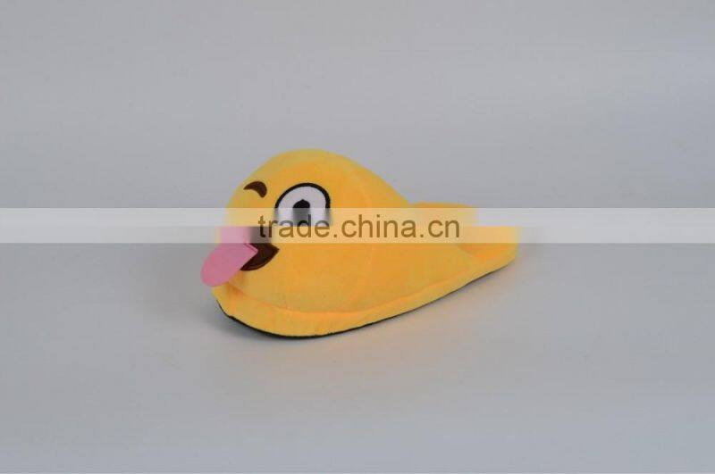 Free size indoor emoji slippers/plush emoji shoes/ Soft slippers plush for Man and Women